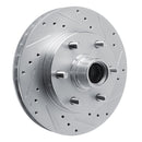 R1 88-96 Chevrolet C2500 Front Right Drilled & Slotted Silver Brake Rotor