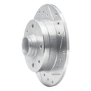 R1 1981-1985 Mazda RX-7 Rear Right Drilled & Slotted Silver Brake Rotor