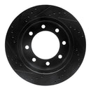R1 99-99 Ford F-250 4WD (Super Duty) Front Right Drilled & Slotted Black Brake Rotor