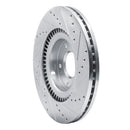R1 17-20 Kia Cadenza Front Left Drilled & Slotted Silver Brake Rotor