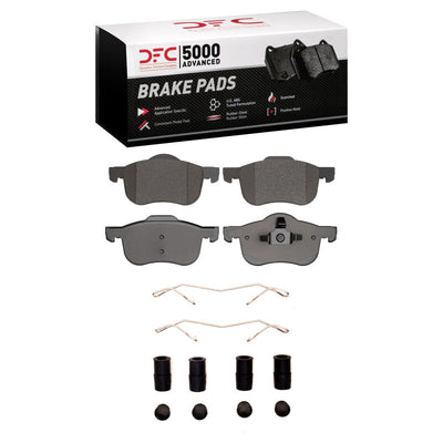 DFC 99-09 Volvo V70/S80/XC70/S60 Front 5000 Advanced Low Metallic Brake Pads and Hardware Kit