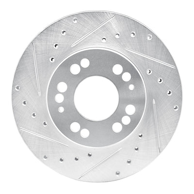 R1 1991-2004 Dodge STEALTH Front Left Drilled & Slotted Silver Brake Rotor