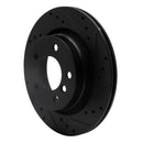 R1 99-06 BMW 325I (USA/Canada) Rear Right Drilled & Slotted Black Brake Rotor