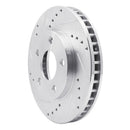 R1 90-97 Buick Park Avenue Front Left Drilled & Slotted Silver Brake Rotor