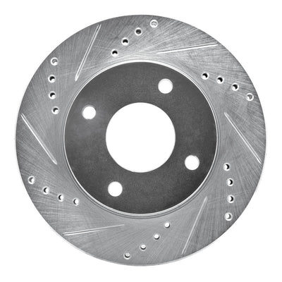 R1 07-17 Nissan TIIDA (Mexico) Front Left Drilled & Slotted Silver Brake Rotor