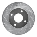 R1 07-17 Nissan TIIDA (Mexico) Front Left Drilled & Slotted Silver Brake Rotor