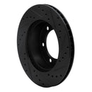 R1 95-04 Toyota Tacoma Front Left Drilled & Slotted Black Brake Rotor