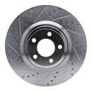 R1 20-25 Ford Police Interceptor Utility Front & Rear Drilled & Slotted Silver Brake Rotor Set