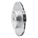 R1 87-92 Geo Prizm Front Left Drilled & Slotted Silver Brake Rotor