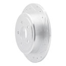 R1 95-03 Ford Windstar Rear Right Drilled & Slotted Silver Brake Rotor
