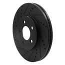 R1 03-11 Ford Crown Victoria Front Left Drilled & Slotted Black Brake Rotor