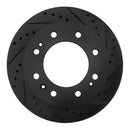 R1 11-25 Chevrolet Silverado 3500 HD Front Drilled & Slotted Black Brake Rotor Set