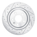 R1 19-25 Volvo XC40 Rear Left Drilled & Slotted Silver Brake Rotor