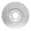 R1 07-17 Nissan Sentra Front Drilled & Slotted Silver Brake Rotor Set