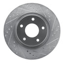 R1 07-17 Chrysler Sebring Front & Rear Drilled & Slotted Silver Brake Rotor Set
