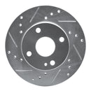 R1 90-93 Mazda Miata Front Drilled & Slotted Silver Brake Rotor Set