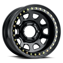 Raceline RT51 Daytona Rock 15x10in/6x139.7 BP/-44mm Offset/107.95mm Bore- Gloss Black Beadlock Wheel