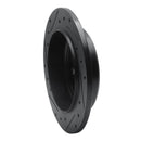 R1 03-10 Chrysler PT Cruiser Rear Right Drilled & Slotted Black Brake Rotor