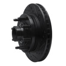 R1 1994-1999 Dodge Ram 2500 Front Right Drilled & Slotted Black Brake Rotor