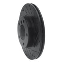 R1 91-06 BMW 328I Front Right Drilled & Slotted Black Brake Rotor