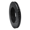 R1 90-98 Mercedes-Benz 500E Front Left Drilled & Slotted Black Brake Rotor