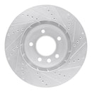 R1 03-18 Porsche Cayenne Front Drilled & Slotted Silver Brake Rotor Set