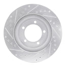 R1 67-70 Chevrolet Impala Front Right Drilled & Slotted Silver Brake Rotor