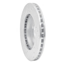 R1 98-07 Mitsubishi Lancer Front Right Drilled & Slotted Silver Brake Rotor