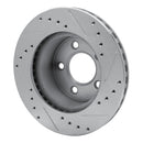 R1 91-94 Ford Crown Victoria Front Left Drilled & Slotted Silver Brake Rotor