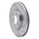 R1 03-13 Hyundai Sonata Front Right Drilled & Slotted Silver Brake Rotor