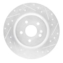 R1 00-05 Mercedes-Benz ML55 AMG Rear Right Drilled & Slotted Silver Brake Rotor