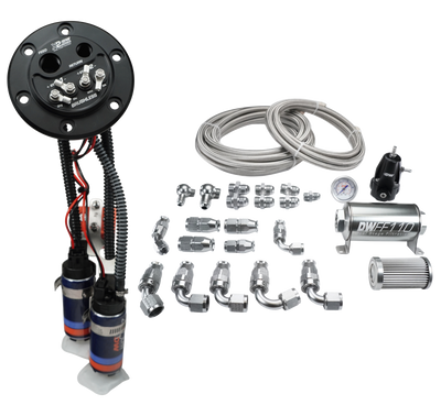 DeatschWerks X2 Series Fuel Pump Hanger w/ Dual DW420 Pumps/PTFE Plumbing kit for 92-00 Honda Civic