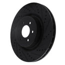 R1 2003-2017 Dodge Viper Front Right Drilled & Slotted Black Brake Rotor