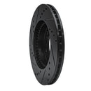 R1 91-01 Acura Integra Front Right Drilled & Slotted Black Brake Rotor