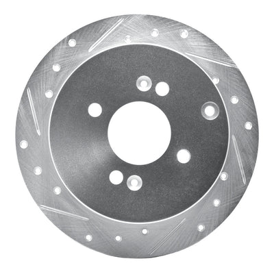 R1 06-12 Dodge Attitude (Mexico) Rear Left Drilled & Slotted Silver Brake Rotor
