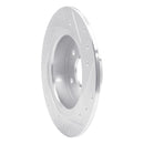 R1 2016-2025 Honda Accord Sedan Rear Left Drilled & Slotted Silver Brake Rotor