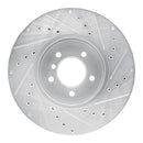 R1 04-10 BMW 530XI Front Left Drilled & Slotted Silver Brake Rotor