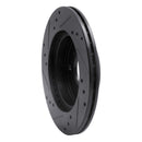 R1 89-94 Suzuki Swift Front Right Drilled & Slotted Black Brake Rotor