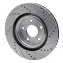 R1 98-04 Chrysler Concorde Front Left Drilled & Slotted Silver Brake Rotor