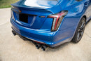 Corsa 2022-25 Caddy CT5 V Blackwing 3in. Cat-Back w/ Act. Exh. - Dbl X-Pipe - Twin 4.5in. BlkCF Tips