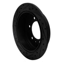 R1 06-10 Hummer H3 Rear Right Drilled & Slotted Black Brake Rotor