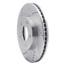 R1 07-17 Dodge CALIBER Front Left Drilled & Slotted Silver Brake Rotor