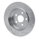 R1 95-03 Chrysler PT Cruiser Rear Left Drilled & Slotted Silver Brake Rotor