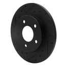 R1 88-92 Dodge Monaco Rear Left Drilled & Slotted Black Brake Rotor