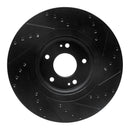 R1 15-21 Kia Sedona Front Left Drilled & Slotted Black Brake Rotor