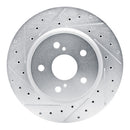 R1 18-25 Lexus ES250 Front Drilled & Slotted Silver Brake Rotor Set