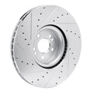 R1 20-25 Mercedes-Benz GLE350 Front & Rear Drilled & Slotted Silver Brake Rotor Set
