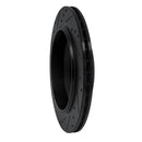 R1 06-12 Mercedes-Benz GL350 Rear Right Drilled & Slotted Black Brake Rotor