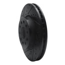 R1 14-20 Cadillac CTS Front Left Drilled & Slotted Black Brake Rotor