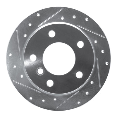 R1 96-02 BMW Z3 Rear Left Drilled & Slotted Silver Brake Rotor